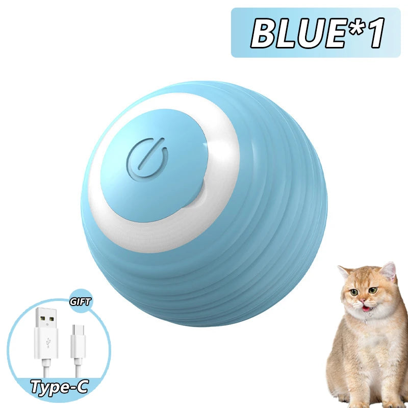 Cat Interactive Ball Smart Cat Toys Indoor Automatic Rolling Mac Ball Electronic Interactive Cat Toy Cat Game Accessoriesgi