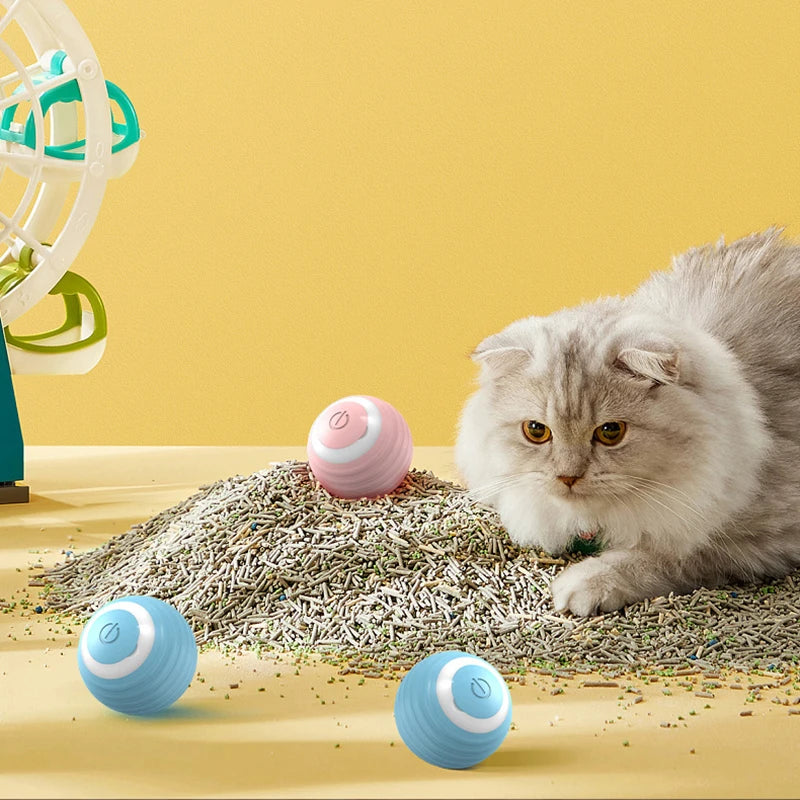 Cat Interactive Ball Smart Cat Toys Indoor Automatic Rolling Mac Ball Electronic Interactive Cat Toy Cat Game Accessoriesgi