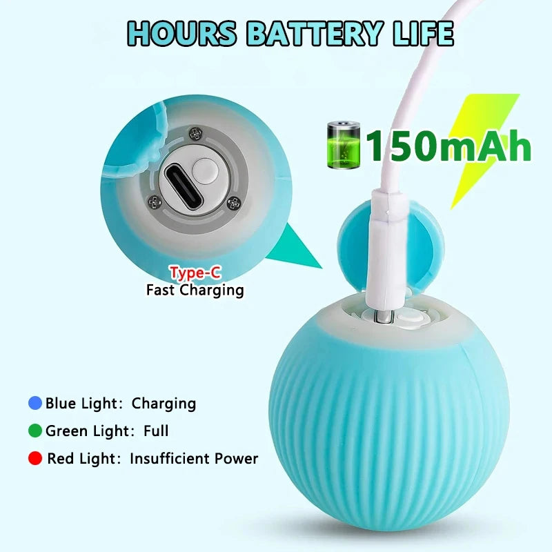 Cat Interactive Ball Smart Cat Toys Indoor Automatic Rolling Mac Ball Electronic Interactive Cat Toy Cat Game Accessoriesgi